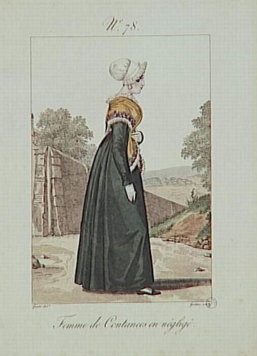 Femme de Coutances en négligé (titre inscrit), Louis Marie Lante, 1827 vers