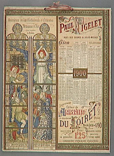 Verrières de la Cathédrale d'Orléans / Jehanne d'Arc / dans la prison / de Rouen (titre inscrit)_0