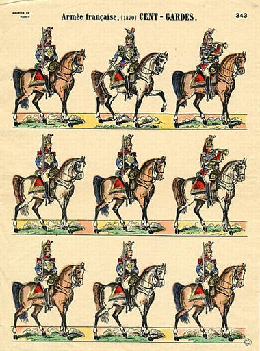 Armée française, (1870) CENT-GARDES (titre inscrit)_0
