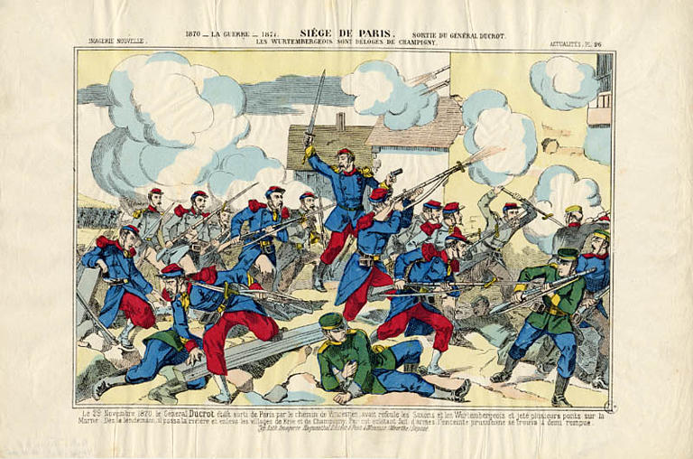 1870-LA GUERRE-1871. SIÈGE DE PARIS. SORTIE DU GÉNÉRAL DUCROT (titre inscrit)_0