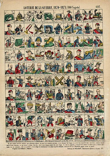 LOTERIE DE LA GUERRE, 1870-1871 (100 sujets) (titre inscrit)_0