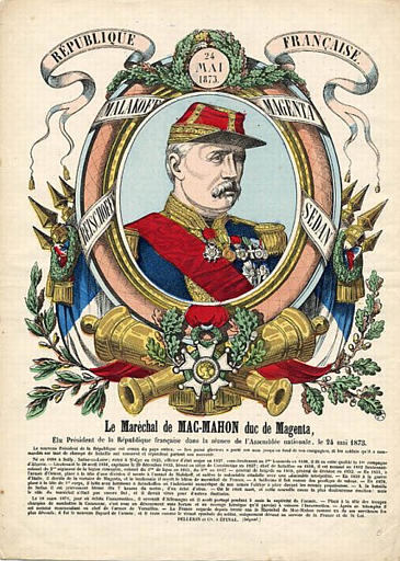 Le Maréchal de MAC-MAHON duc de Magenta / Elu Président de la République française dans la séance de l'Assemblée nationale, le 24 mai 1873 (titre inscrit)_0