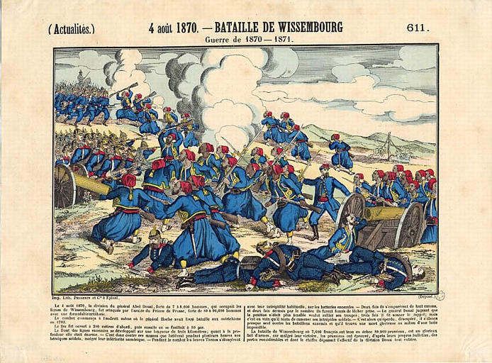 (Actualités.) 4 août 1870. - BATAILLE DE WISSEMBOURG / Guerre de 1870 1871 (titre inscrit)_0