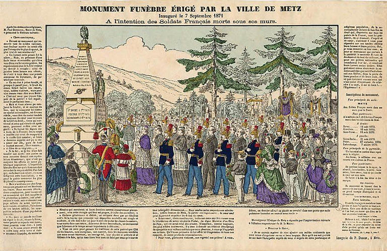 MONUMENT FUNÈBRE ÉRIGÉ PAR LA VILLE DE METZ. / Inauguré le 7 Septembre 1871 (titre inscrit)_0