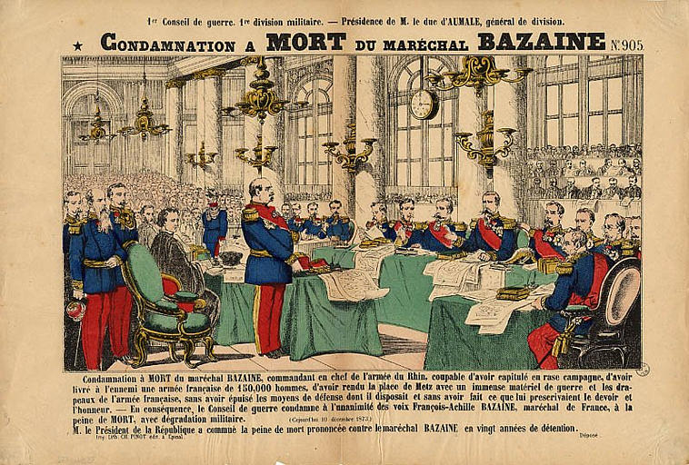 CONDAMNATION A MORT DU MARECHAL BAZAINE (titre inscrit)_0