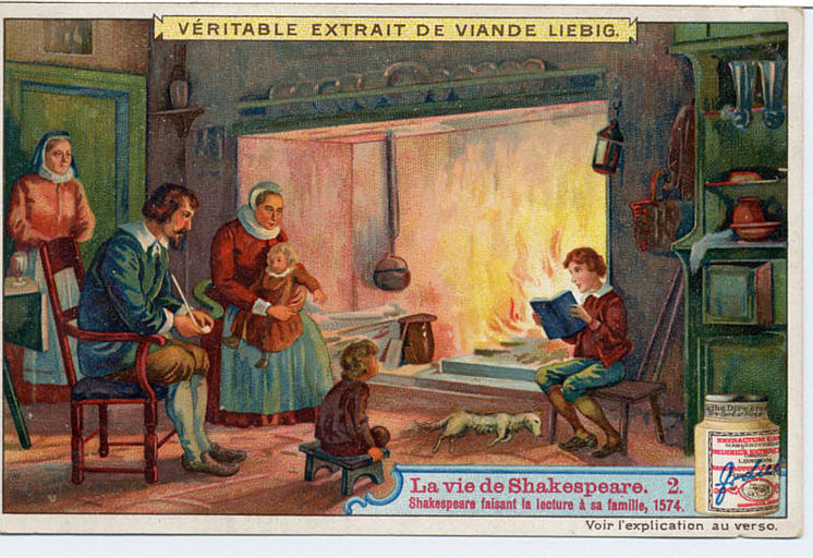 LA VIE DE SHAKESPEARE / 2 SHAKESPEARE FAISANT LA LECTURE A SA FAMILLE, 1574 (titre inscrit)_0
