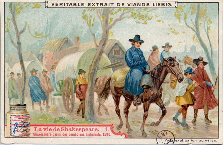 LA VIE DE SHAKESPEARE / 4 SHAKESPEARE PARMI DES COMEDIENS AMBULANTS, 1590 (titre inscrit)_0