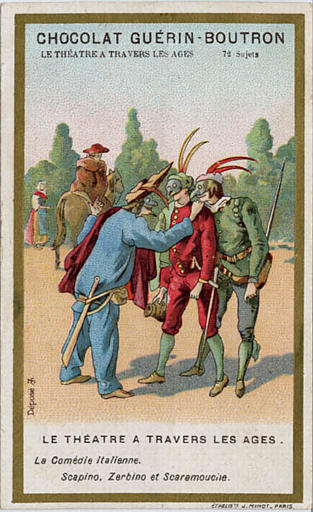 LE THEATRE A TRAVERS LES AGES / La Comédie Italienne. / Scapino, Zerbino et Scaramouche (titre inscrit)_0