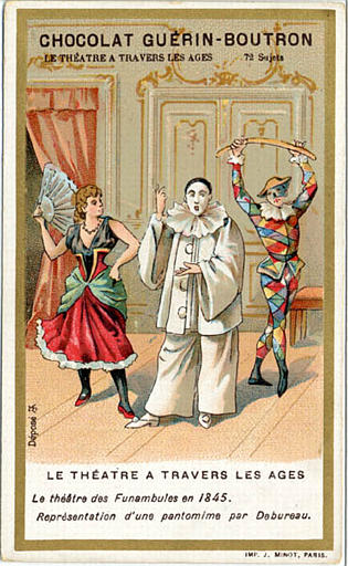 LE THEATRE A TRAVERS LES AGES / Le théâtre des Funambules en 1845. / représentation d'une pantomime par Debureau (titre inscrit)_0