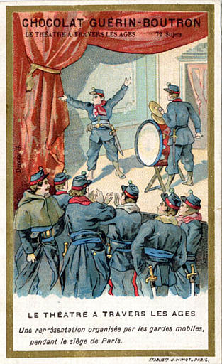 LE THEATRE A TRAVERS LES AGES / Une représentation organisée par les gardes mobiles, / pendant le siège de Paris (titre inscrit)_0