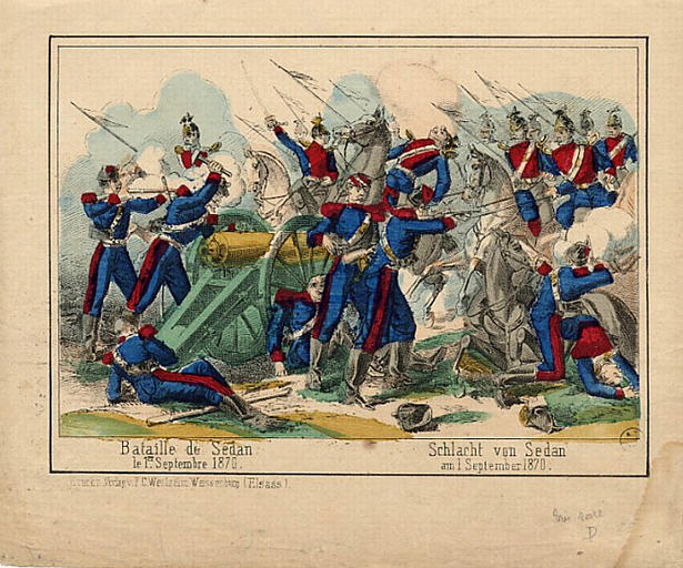 Bataille de Sedan : le 1er Septembre 1870 (titre inscrit, français, allemand)_0