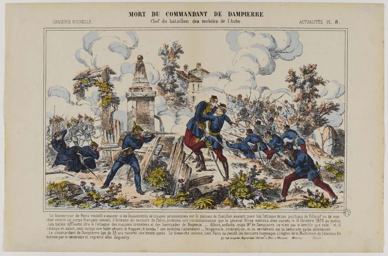 MORT DU COMMANDANT DE DAMPIERRE Chef du bataillon des mobiles de l'Aube (titre inscrit)_0
