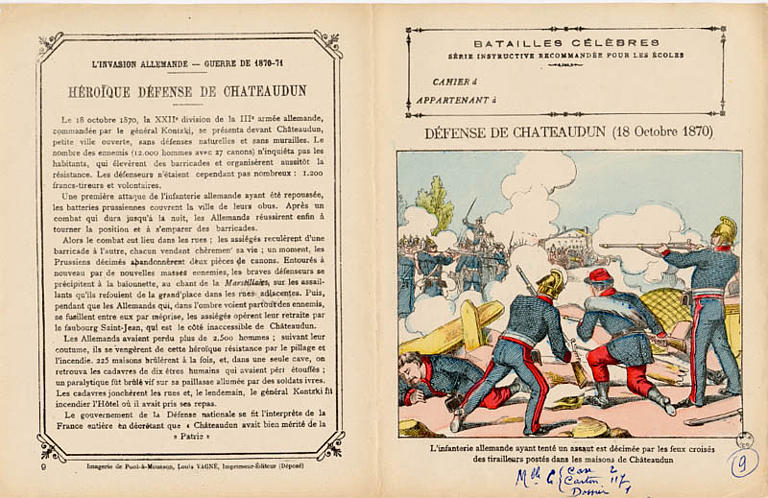 BATAILLES CÉLÈBRES / SÉRIE INSTRUCTIVE RECOMMANDÉE POUR LES ÉCOLES / DÉFENSE DE CHATEAUDUN (18 Octobre 1870) (titre inscrit)_0