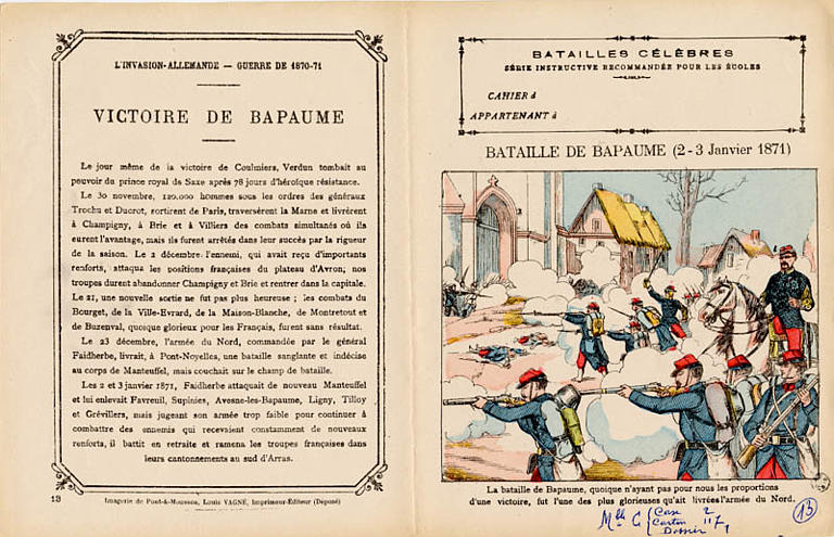 BATAILLES CÉLÈBRES / SÉRIE INSTRUCTIVE RECOMMANDÉE POUR LES ÉCOLES / BATAILLE DE BAPAUME (titre inscrit)_0