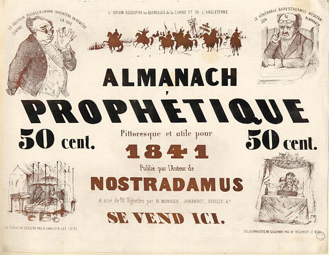 ALMANACH / PROPHETIQUE / Pittoresque et utile pour / 1841 / Publié par l'Auteur de / NOSTRADAMUS (titre inscrit)_0