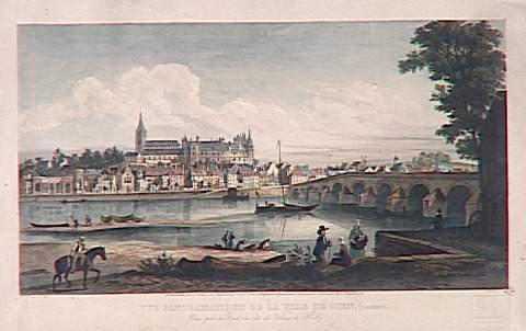 VUE PANORAMIQUE DE LA VILLE DE GIEN, (LOIRET) . / prise près du Cail, du côté du Village de Poilly. (titre inscrit)_0