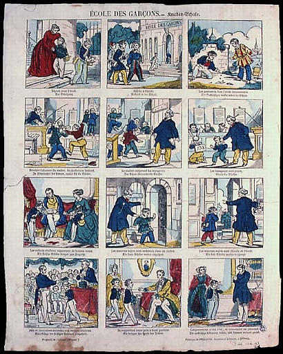 ECOLE DES GARCONS. (titre inscrit, français, allemand, gothique)_0