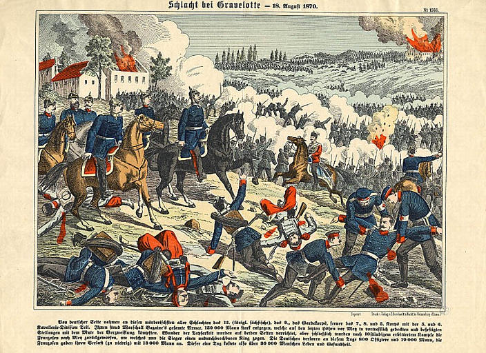 SCHLACHT BEI GRAVELOTTE. - 18. August 1870. (titre inscrit, gothique)_0