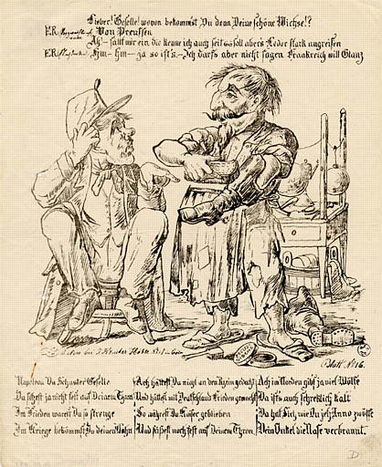 Scène caricaturale de Napoléon III en langue allemande (titre factice)_0