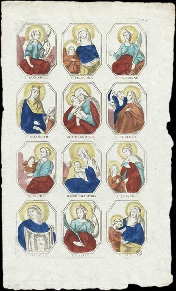 PLANCHE DE SAINTS. (titre factice)_0
