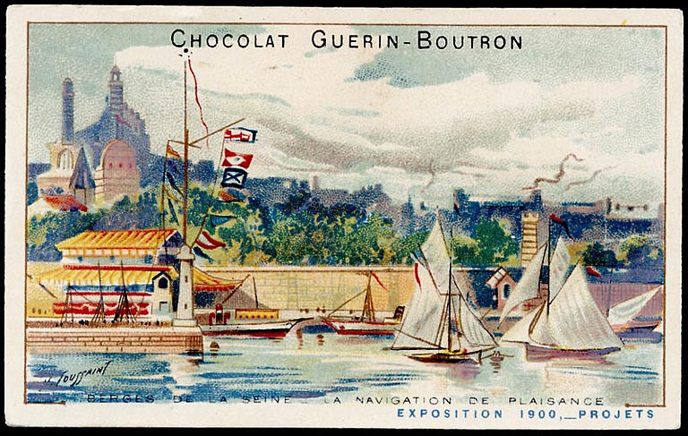 BERGES DE LA SEINE-LA NAVIGATION DE PLAISANCE / EXPOSITION Universelle 1900, -PROJETS (titre inscrit), Henri Toussaint, 1900