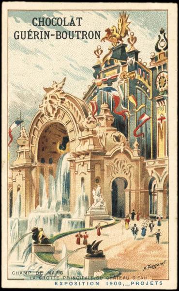 CHAMP DE MARS / LA GROTTE PRINCIPALE DU CHATEAU D'EAU / EXPOSITION Universelle 1900, -PROJETS (titre inscrit), Henri Toussaint, 1900