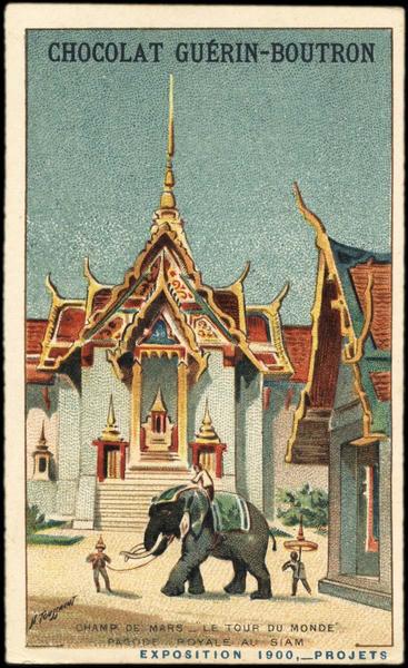 CHAMP DE MARS-'LE TOUR DU MONDE' / PAGODE ROYALE AU SIAM / EXPOSITION Universelle 1900, -PROJETS (titre inscrit)_0
