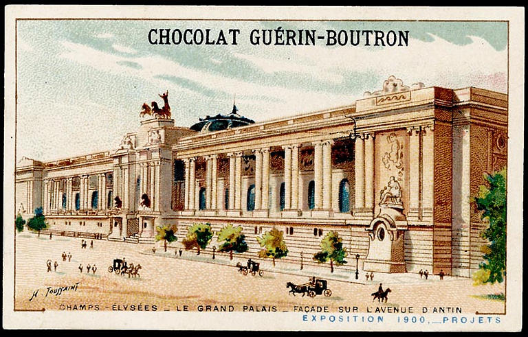 CHAMPS-ELYSEES-LE GRAND PALAIS-FACADE SUR L'AVENUE D'ANTIN / EXPOSITION Universelle 1900, -PROJETS (titre inscrit), Henri Toussaint, 1900