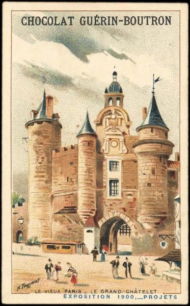 'LE VIEUX PARIS' - LE GRAND CHATELET. / EXPOSITION Universelle 1900, -PROJETS (titre inscrit), Henri Toussaint, 1900
