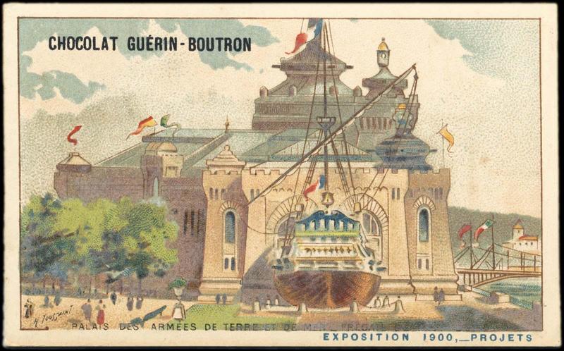 PALAIS DES ARMEES... FREGATE... / EXPOSITION Universelle 1900, -PROJETS (titre inscrit), Henri Toussaint, 1900
