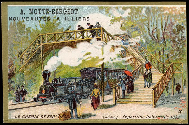 LE CHEMIN DE FER DECAUVILLE. (déposé) Exposition Universelle 1889. (titre inscrit)_0