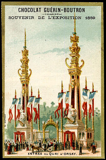 SOUVENIR DE L' EXPOSITION [UNIVERSELLE] 1889 / ENTREE DU QUAI D'ORSAY. (titre inscrit)_0