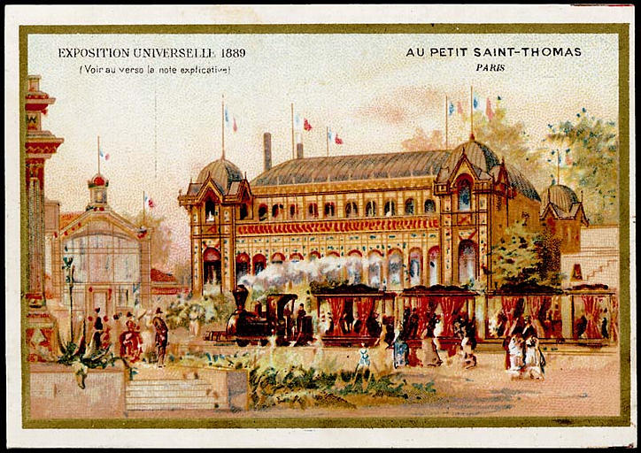 EXPOSITION UNIVERSELLE 1889 / Bouillon Duval Chemin de fer Decauville, / Gare du chemin de fer de l'Exposition. (titre inscrit)_0
