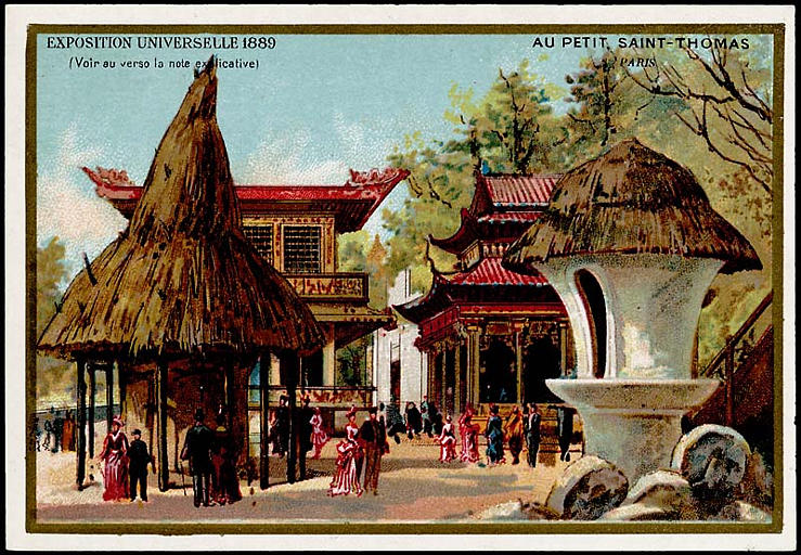 EXPOSITION UNIVERSELLE 1889 / Histoire de l'Habitation, Hutte d'Esquimaux, Pavillons Chinois et Japonais / Grenier d'abondance de l'Afrique Centrale. (titre inscrit)_0