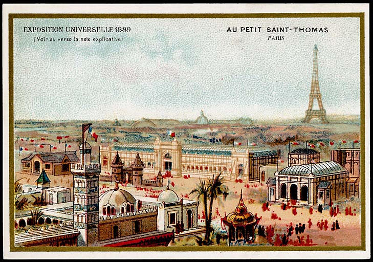 EXPOSITION UNIVERSELLE 1889 / Ministère de la Guerre, Postes et Télégraphes, Tour Eiffel. / Algérie et Tunisie, Kiosque de Journaux (titre inscrit)_0