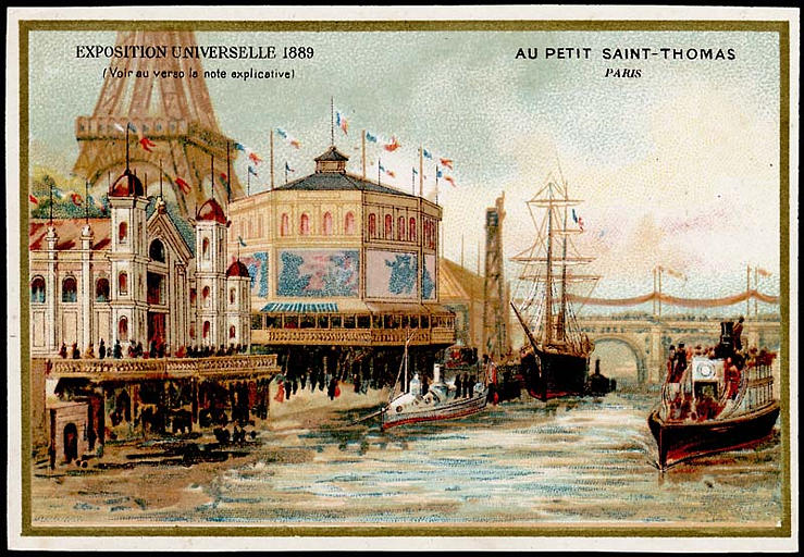 EXPOSITION UNIVERSELLE 1889 / Vue prise au bord de la Seine_Exposition fluviale et Maritime / Panorama Inter-Océanique (titre inscrit)_0