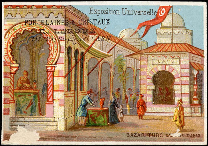 [EXPOSITION UNIVERSELLE 1889] BAZAR TURC CA (illisible) TUNIS (titre inscrit)_0