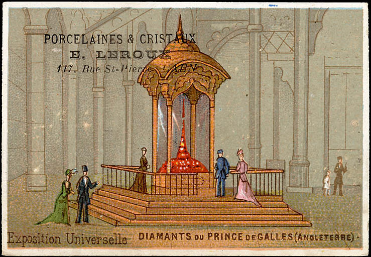 [EXPOSITION UNIVERSELLE 1889] DIAMANTS DU PRINCE DE GALLES (ANGLETERRE) . (titre inscrit)_0