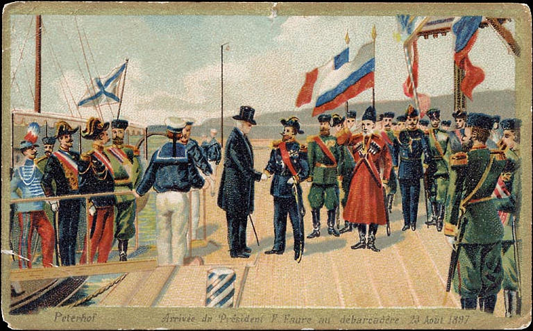 Peterhof / arrivée du Président F. Faure au débarcadère. 23 Août 1897 (titre inscrit)_0