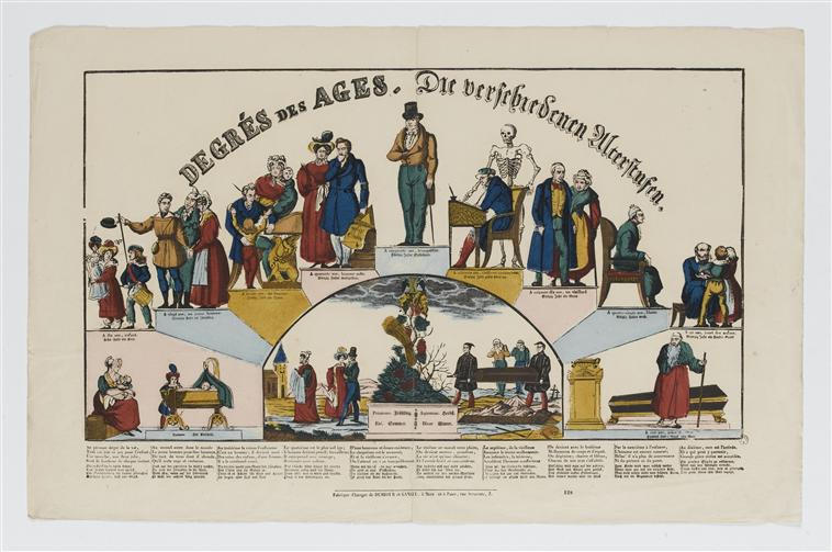 DEGRÉS DES ÂGES.  (titre inscrit, français, allemand, gothique)_0