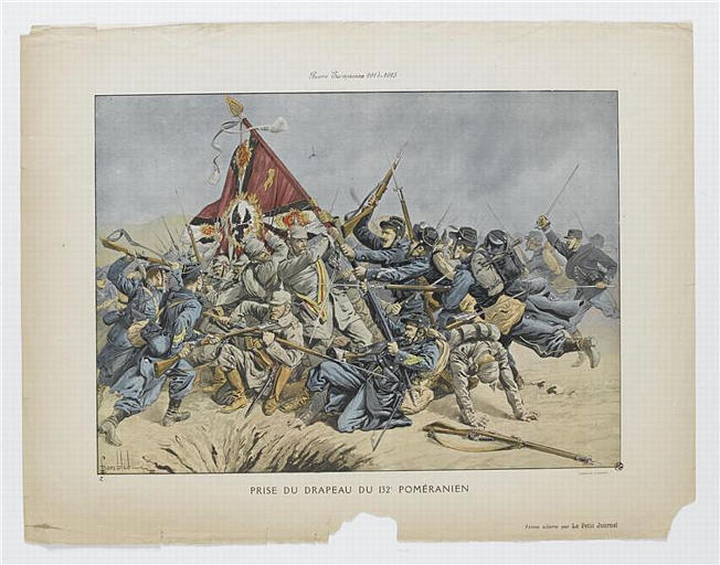 Guerre Européenne 1914-1915 / PRISE DU DRAPEAU DU 132e POMERANIEN (titre inscrit)_0