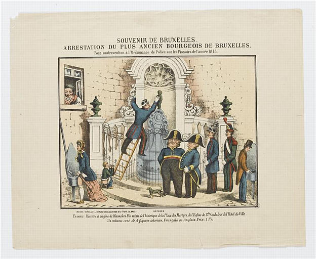 SOUVENIR DE BRUXELLES. / ARRESTATION DU PLUS ANCIEN BOURGEOIS DE BRUXELLES (titre inscrit)_0