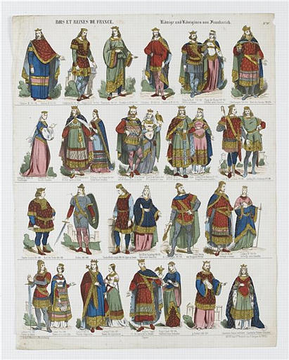 ROIS ET REINE DE FRANCE (titre inscrit, français, allemand, gothique)_0