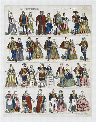 ROIS ET REINE DE FRANCE (titre inscrit, français, allemand, gothique)_0