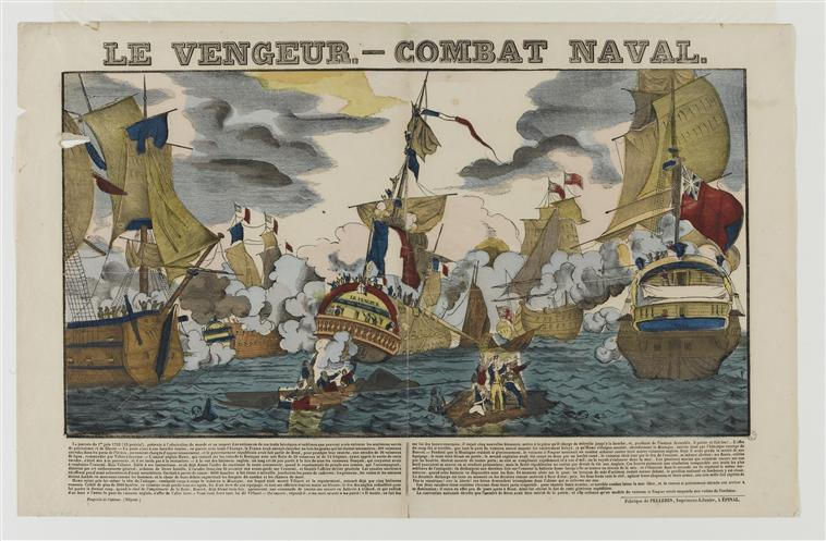 LE VENGEUR.- COMBAT NAVAL (titre inscrit)_0