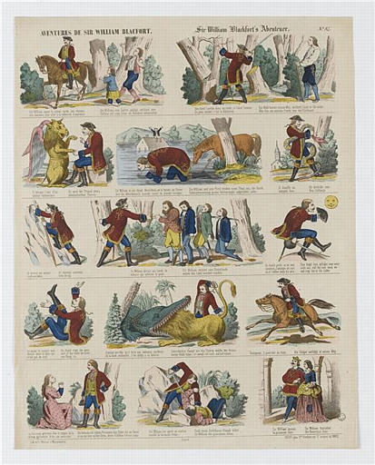 AVENTURES DE SIR WILLIAM BLACFORT (titre inscrit, français, allemand, gothique)_0