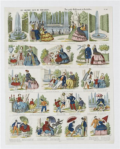 LES GRANDES EAUX DE VERSAILLES (titre inscrit, français, allemand, gothique)_0