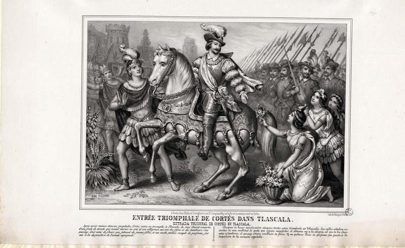 ENTREE TRIOMPHALE DE CORTES DANS TLASCALA (titre inscrit, français, espagnol)_0