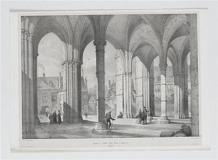 Porte de l'Eglise Notre Dame à Beaune (titre inscrit), Emile Sagot, 2e quart 19e siècle, 2e moitié 19e siècle