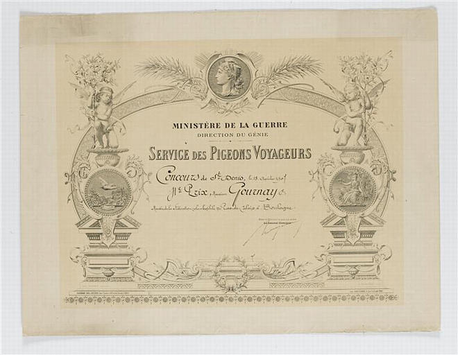 SERVICE DES PIGEONS VOYAGEURS (titre inscrit)_0